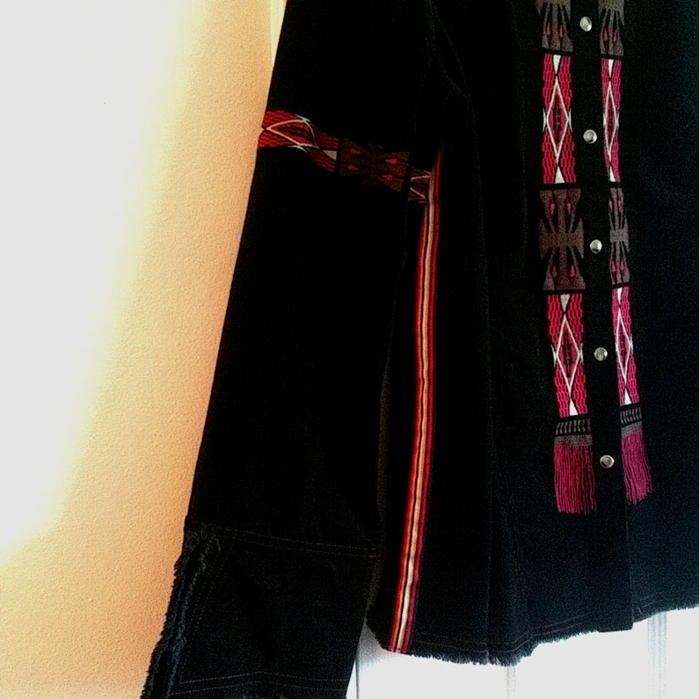 Tasha Polizzi Black Velvet Jacket w Embroidery - Picture 9 of 11